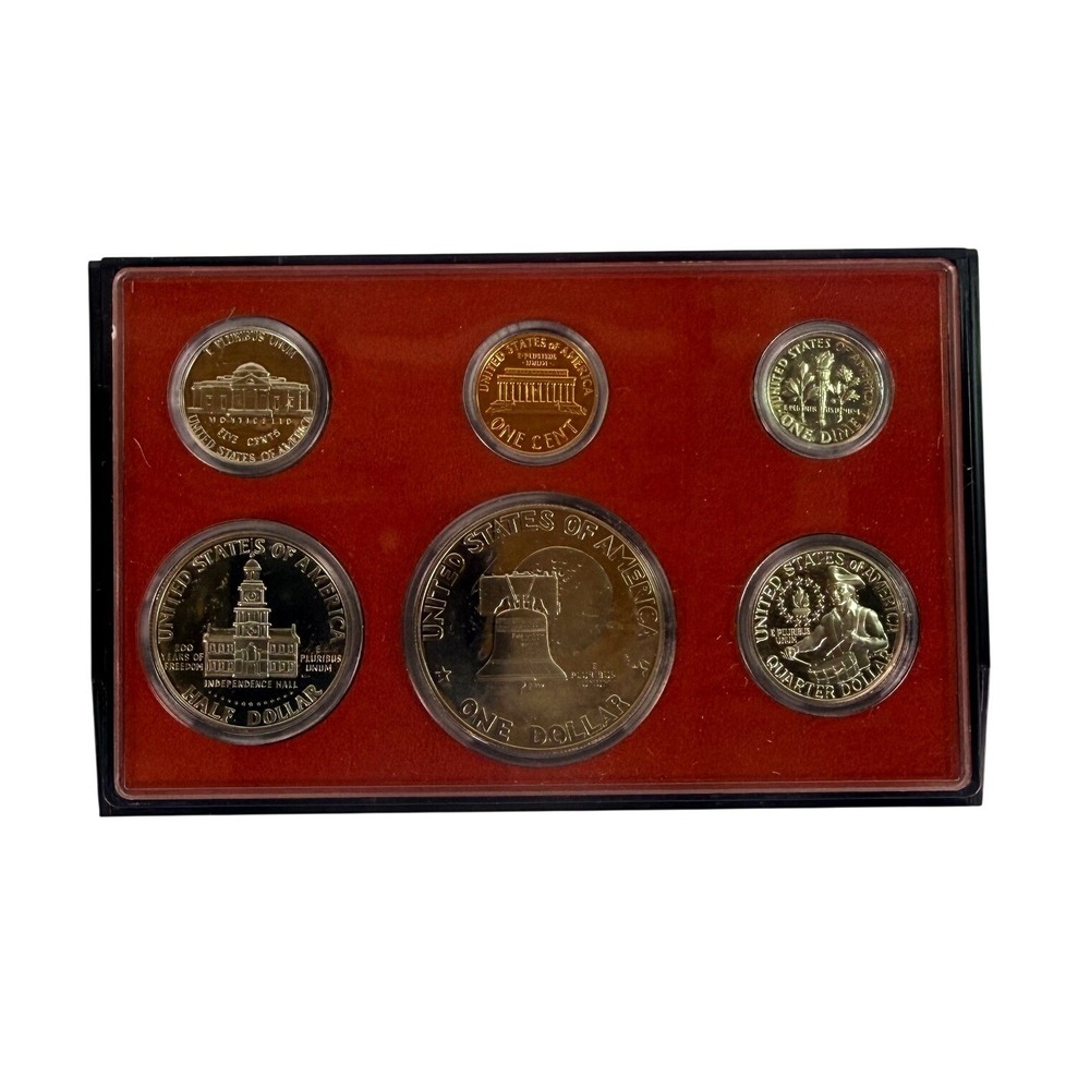 1975-S (2) US Mint 6 Coin Proof Set Bicentennial 1776-1976 Only 2,845,450 Minted - Picture 5 of 7